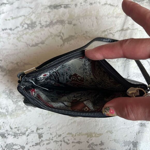 Brighton Leather Y2K multi tone leather heart wallet wristlet - Picture 4 of 5